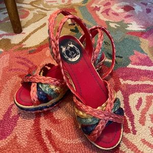 Miss L-Fire raffia braid sandals